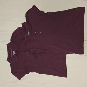 2 PCS Cat & Jack, Size Girls XL, Like New, Burgendy, Short Sleeve Uniform Polo